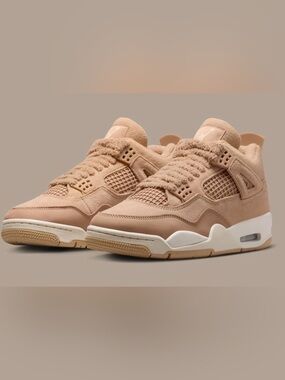 Nike Air Jordan 4 Retro Cozy Girl Hemp Orewood Brown WMNS Size 9